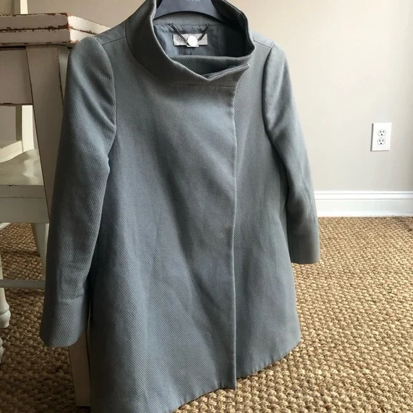 Stella McCartney Grey Cocoon Coat. Italian Size 40
